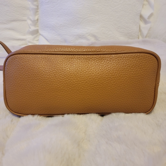 Michael Kors Cognac Pebbled leather Frankie Bucket Bag - Picture 8 of 14